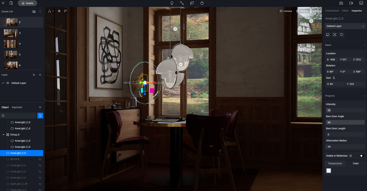 Applying realistic textures and lighting to a 3D architectural model or refining graphic design elements.